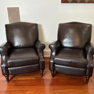 Pair of Lane Furniture Leather Recliners