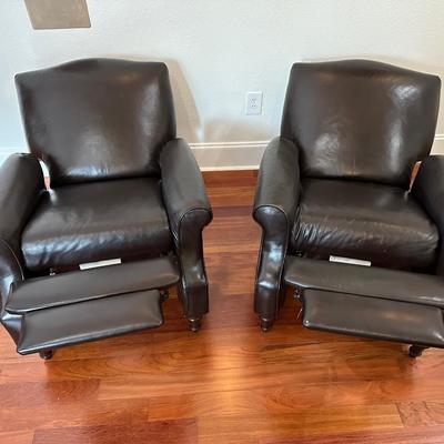 Pair of Lane Furniture Leather Recliners