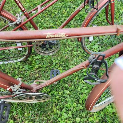 2 Vintage Huffy 10 speed Tourist Bicycles Bikes