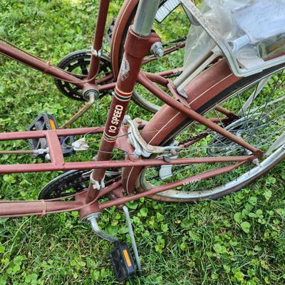 2 Vintage Huffy 10 speed Tourist Bicycles Bikes