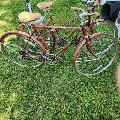 2 Vintage Huffy 10 speed Tourist Bicycles Bikes