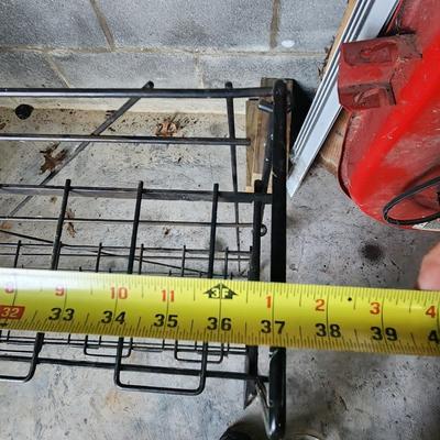 Vintage Metal Wire Store Display Rack 3 Shelves 37x8x34