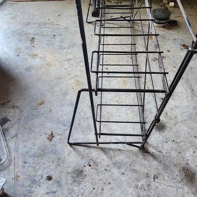 Vintage Metal Wire Store Display Rack 3 Shelves 37x8x34