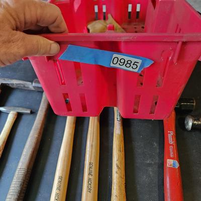 Hammer Tool lot , True Temper Underhill Roof Hatchet no.70 John Deere Vaughan Plump Ball Peen