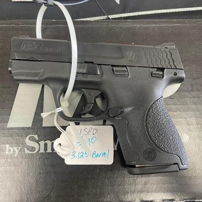Sale Photo Thumbnail #122: MANUFACTURER: Smith and Wesson
FAMILY: M&P Series
MODEL: M&P9 Shield
TYPE: Semi-Auto Pistol
ITEM GROUP: Centerfire Polymer Pistols
ACTION: Striker Fired
CALIBER/GAUGE: 9mm
FINISH: Black Melonite
FRAME: Polymer Frame
BARREL: 3.1"
OVERALL LENGTH: 