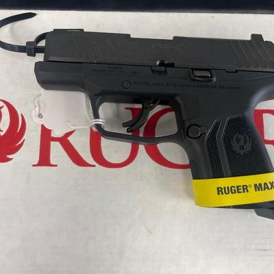 Sale Photo Thumbnail #127: MANUFACTURER: Ruger
FAMILY: Max-9 Series
MODEL: Max-9
TYPE: Semi-Auto Pistol
ITEM GROUP: Centerfire Polymer Pistols
ACTION: Striker Fired
CALIBER/GAUGE: 9mm
FINISH: Black Oxide
FINISH TYPE: Black
FRAME: Polymer Frame
STOCK/GRIPS: Black Polymer
