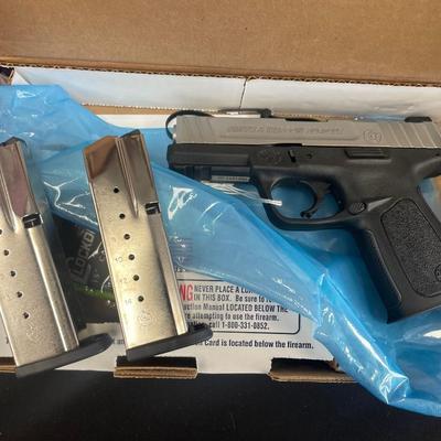 Sale Photo Thumbnail #152: MANUFACTURER: Smith and Wesson
FAMILY: Self Defense Series
MODEL: SD40 2.0
TYPE: Semi-Auto Pistol
ITEM GROUP: Centerfire Polymer Pistols
ACTION: Striker Fired
CALIBER/GAUGE: 40 S&W
FINISH: Stainless
FINISH TYPE: Stainless Steel
FRAME: Polymer Fra
