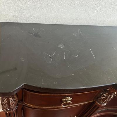 Mahogany Sideboard with Black Marble Top