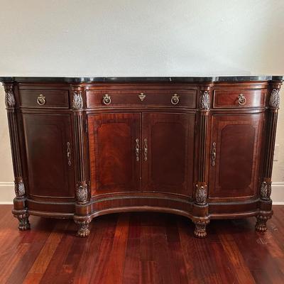 Mahogany Sideboard with Black Marble Top