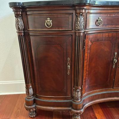 Mahogany Sideboard with Black Marble Top