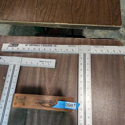 2 Wal-Board Dry Wall T- Square 1/8" Craftsman Square
