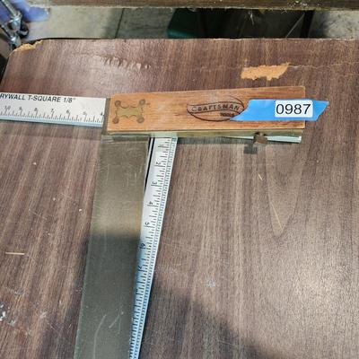 2 Wal-Board Dry Wall T- Square 1/8" Craftsman Square