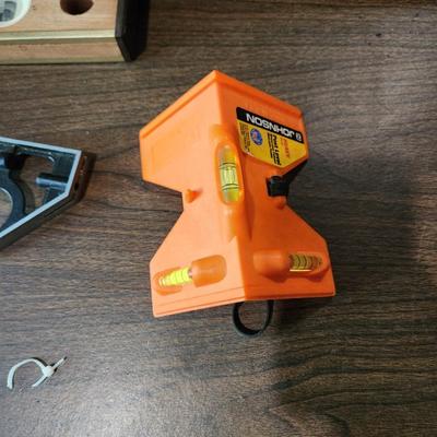 Tool Lot 2 Stanley Levels Pat. Pending 42-331 42-317, Laser Level Johnson Post level and others