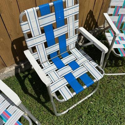 Set of 3 Vintage Aluminum Lawn Chairs