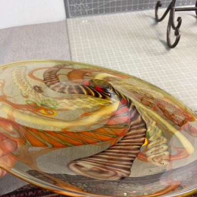 Sale Photo Thumbnail #48: 18" Diameter. Will Sit Flat on a Table If you do not want to use Stand LOVELY!