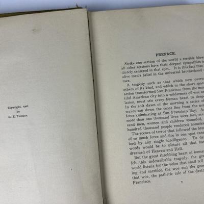 Sale Photo Thumbnail #123: "The Destruction of San Francisco By Earthquake and Fire: The Complete Story of the Greatest of American Disasters" – Charles Eugene Banks & Opie Read...Published soon after in 1906..Hard Cover 464 Pgs. Pictorial cover with light soiling, corners bumped