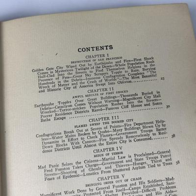 Sale Photo Thumbnail #126: "The Destruction of San Francisco By Earthquake and Fire: The Complete Story of the Greatest of American Disasters" – Charles Eugene Banks & Opie Read...Published soon after in 1906..Hard Cover 464 Pgs. Pictorial cover with light soiling, corners bumped
