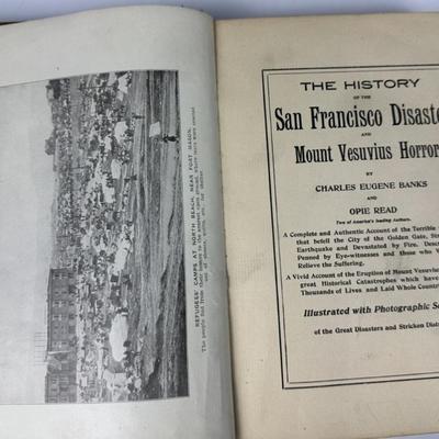 Sale Photo Thumbnail #122: "The Destruction of San Francisco By Earthquake and Fire: The Complete Story of the Greatest of American Disasters" – Charles Eugene Banks & Opie Read...Published soon after in 1906..Hard Cover 464 Pgs. Pictorial cover with light soiling, corners bumped
