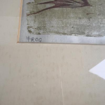 Sale Photo Thumbnail #205: Framed. Good Condition. Measures 9-1/2 X 12-1/2" 