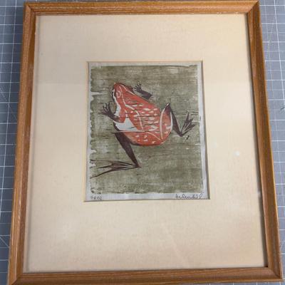 Sale Photo Thumbnail #203: Framed. Good Condition. Measures 9-1/2 X 12-1/2" 