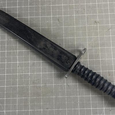 Sale Photo Thumbnail #379: Good Used Condition. his vintage Swiss Army bayonet was originally issued with the S.I.G. 57 Military rifle to the Swiss soldiers. It was manufactured in the 1950s and 1960s by both Wenger and Victorinox, the manufacturers of the famous Swiss Army knives.
