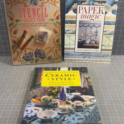Sale Photo Thumbnail #424: Stencil, Paper and Ceramics. Used. Good Condition.  
