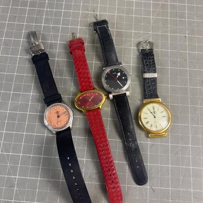 Sale Photo Thumbnail #498: the Anne Klein is missing 1/2 of its Band. Still Nice. Watches. Need Batteries.