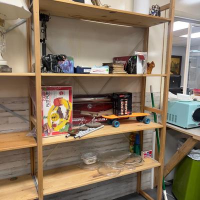 Sale Photo Thumbnail #565: Good condition easy to set up sturdy made from pine, modular. Shelf will have to remain until Tuesday afternoon for pick-up