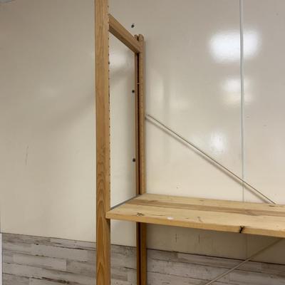 Sale Photo Thumbnail #562: Good condition easy to set up sturdy made from pine, modular. Shelf will have to remain until Tuesday afternoon for pick-up