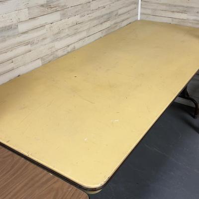 Sale Photo Thumbnail #621: Measures 72 X 30" Used. Usable. Older. Heavy Plastic with metal legs.  
