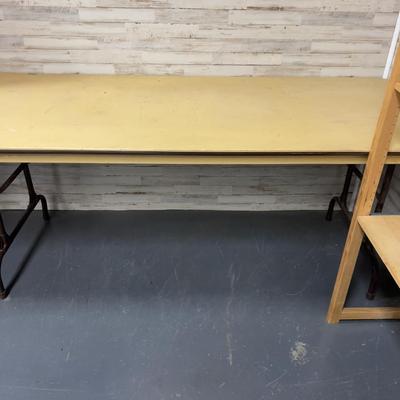 Sale Photo Thumbnail #623: Measures 72 X 30" Used. Usable. Older. Heavy Plastic with metal legs.  