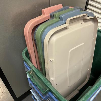 Sale Photo Thumbnail #1025: USED! Usable. 18 Gallons.  The Green on is a little damaged but the rest are good !!! 