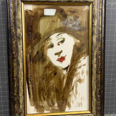 Sale Photo Thumbnail #1323: Signed and Framed under glass  26 x 18 