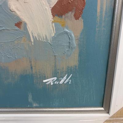 Sale Photo Thumbnail #1342: Framed Oil on Canvas Size 20 x 24 Plus the Frame
