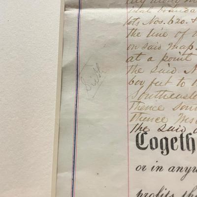 Framed 1868 Indenture Deed w/ $1 Washington Stamps (O-SS)