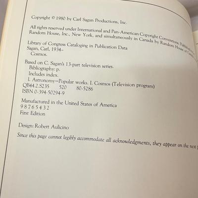 Carl Sagan 1st Editions and More (BR-SS)