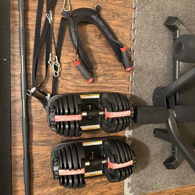 Bowflex PR1000 Home Gym w/ SelectTech Dumbbells & Accessories