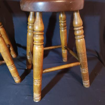 Two Solid Wood Stools (B3-KD)