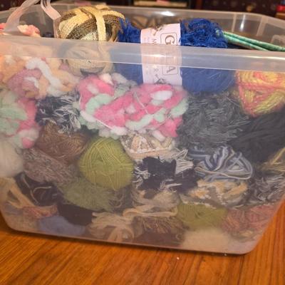 Tub of yarn