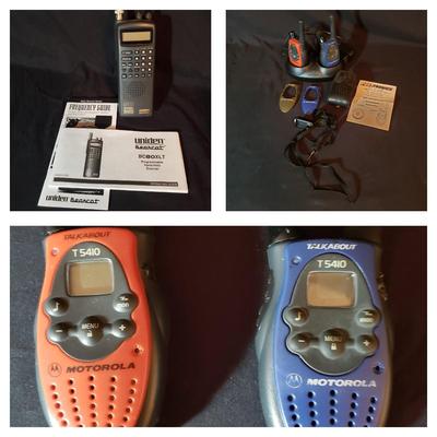 Motorola Talkabout Walkie Talkies and Uniden Bearcat Scanner (B3-KD)