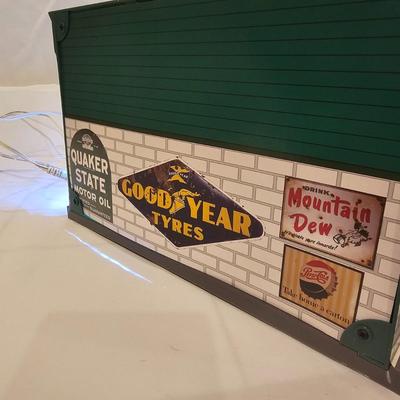 Two lighted/Animated Service Stations & More (T2-JS)