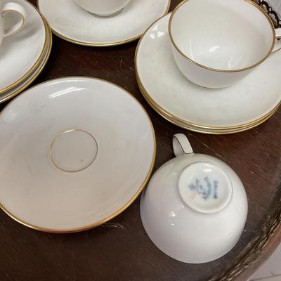 Sale Photo Thumbnail #227: 6 espresso cups and saucers 
2 cappacino cups and saucers 
Pot 8” tall 
Sugar and creamer
Shipping only with buy it now