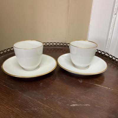 Sale Photo Thumbnail #228: 6 espresso cups and saucers 
2 cappacino cups and saucers 
Pot 8” tall 
Sugar and creamer
Shipping only with buy it now