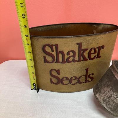 Sale Photo Thumbnail #2: 4vintage farmhouse tin items in this grouping