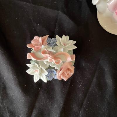 Trumpet Vase, Porcelain Flowers and More (LR-SS)