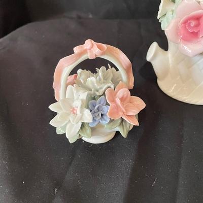 Trumpet Vase, Porcelain Flowers and More (LR-SS)