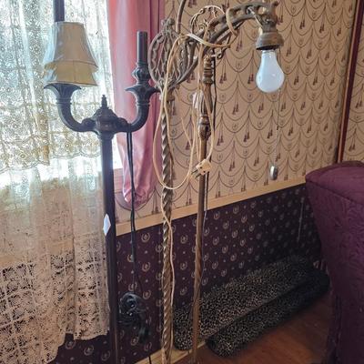 3 antique/vintage floor lamps