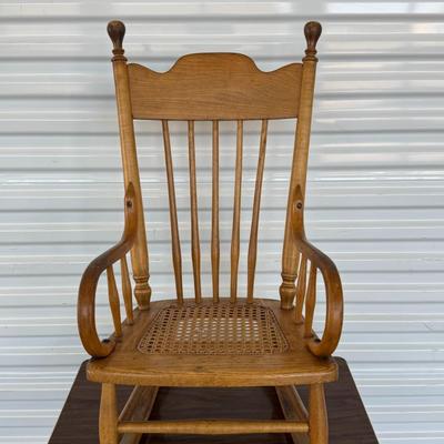 Lot 32: Vintage Miniature Wicker Rocking Chair – Tiny Collectible Accent