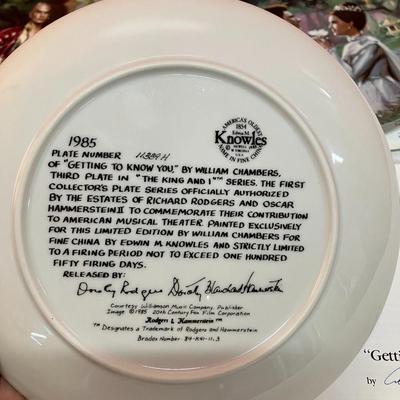 Sale Photo Thumbnail #148: Set of 4 collectible plates from The King and I. Excellent condition.