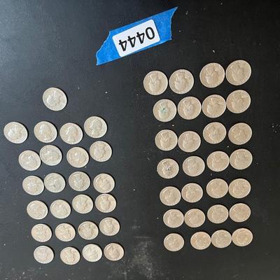 1965 Washington Quarters/Clad Coins with copper composition-LOT